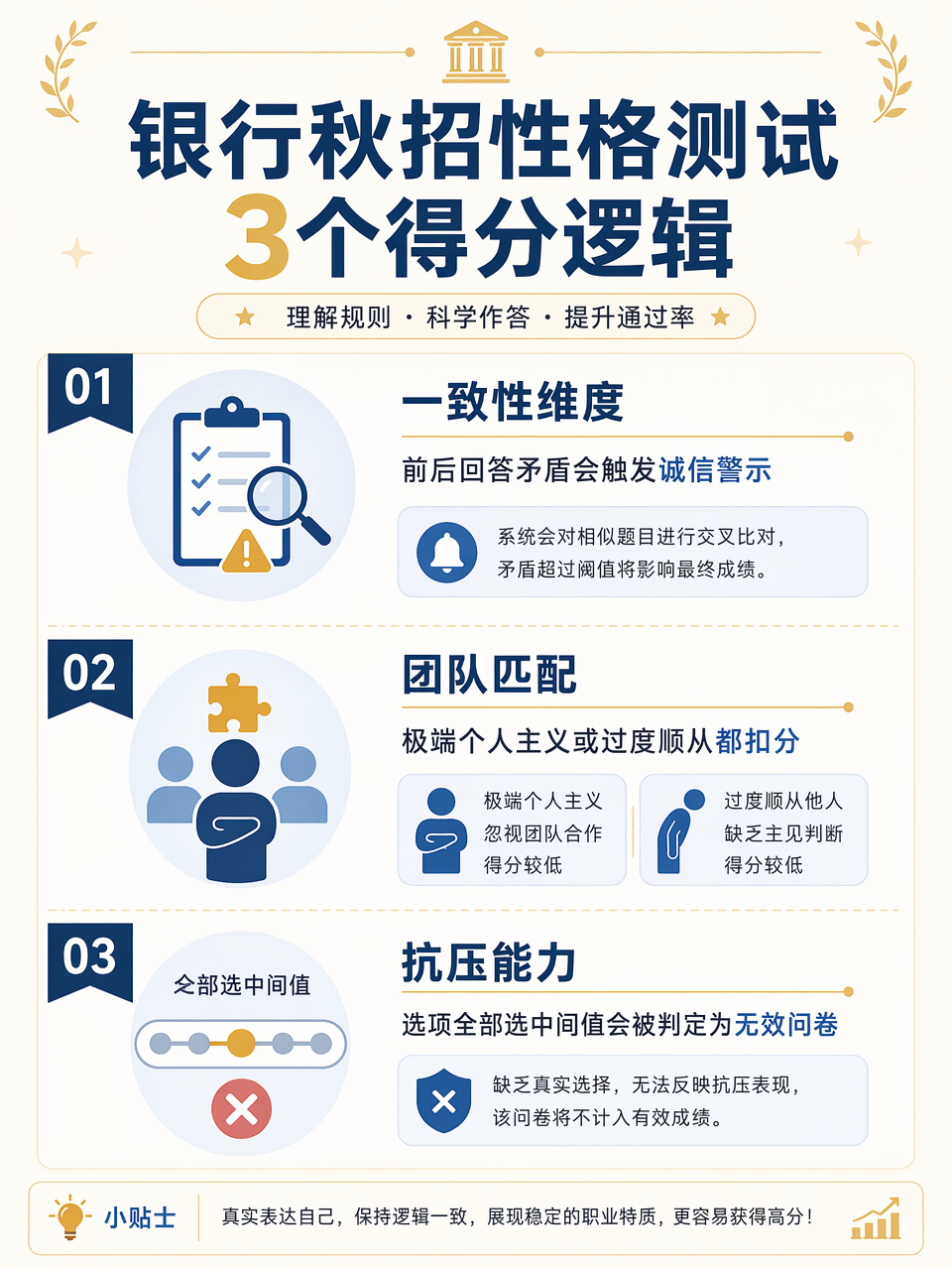 银行秋招性格测试得分逻辑