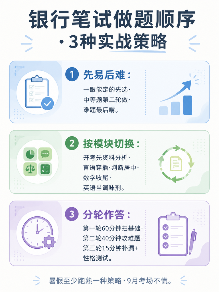 银行笔试做题顺序策略