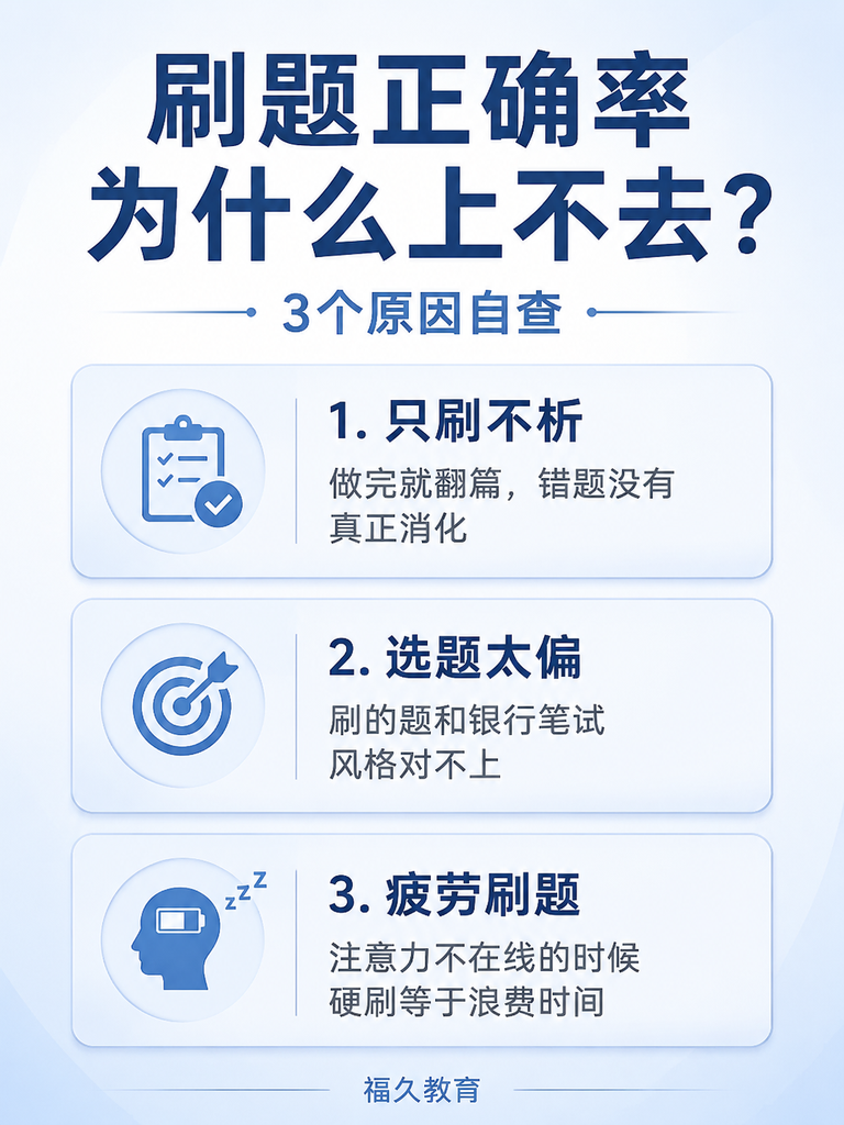 刷题正确率为什么上不去-3个原因自查