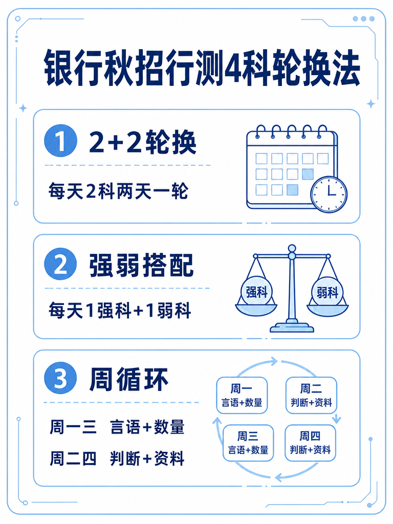 银行秋招行测4科轮换法