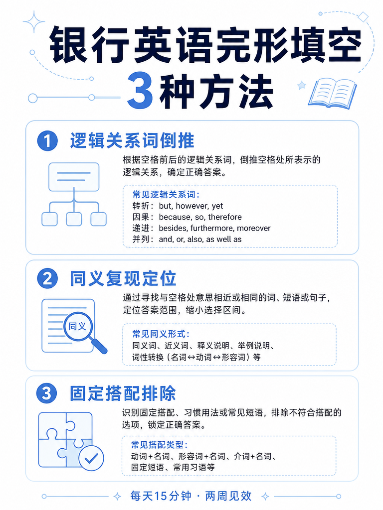 银行英语完形填空3种方法