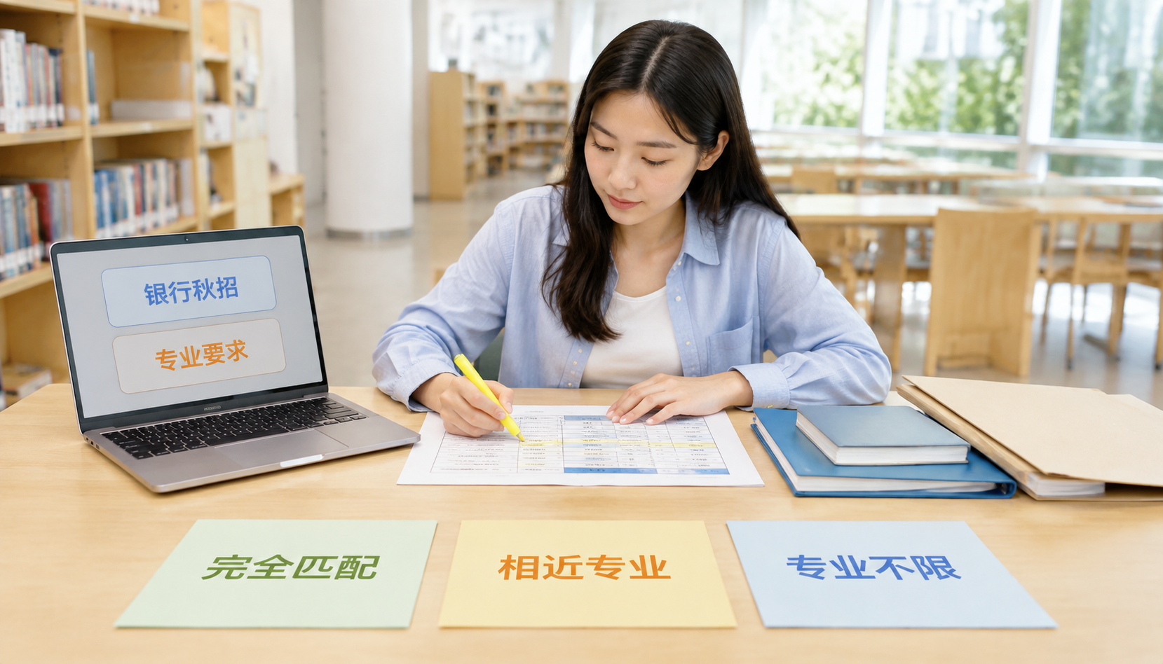 大学生核对银行秋招岗位专业要求