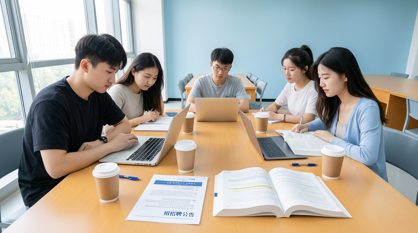 普通本科学生备考银行秋招场景图