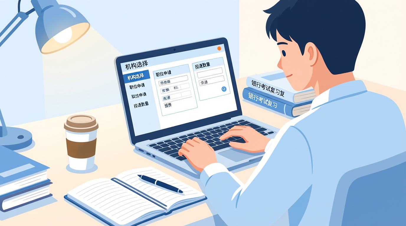 考生在中信银行网申系统里核对投递数量