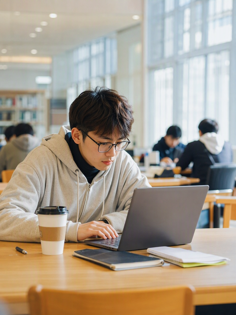 理工科考生认真核对银行秋招报名信息