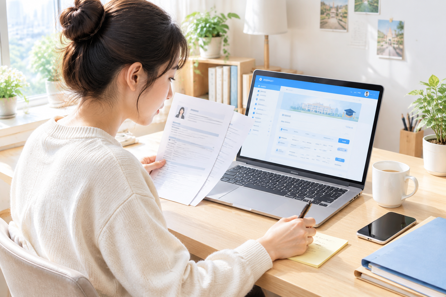 27届考生在电脑上核对交行职位名额与截止日期