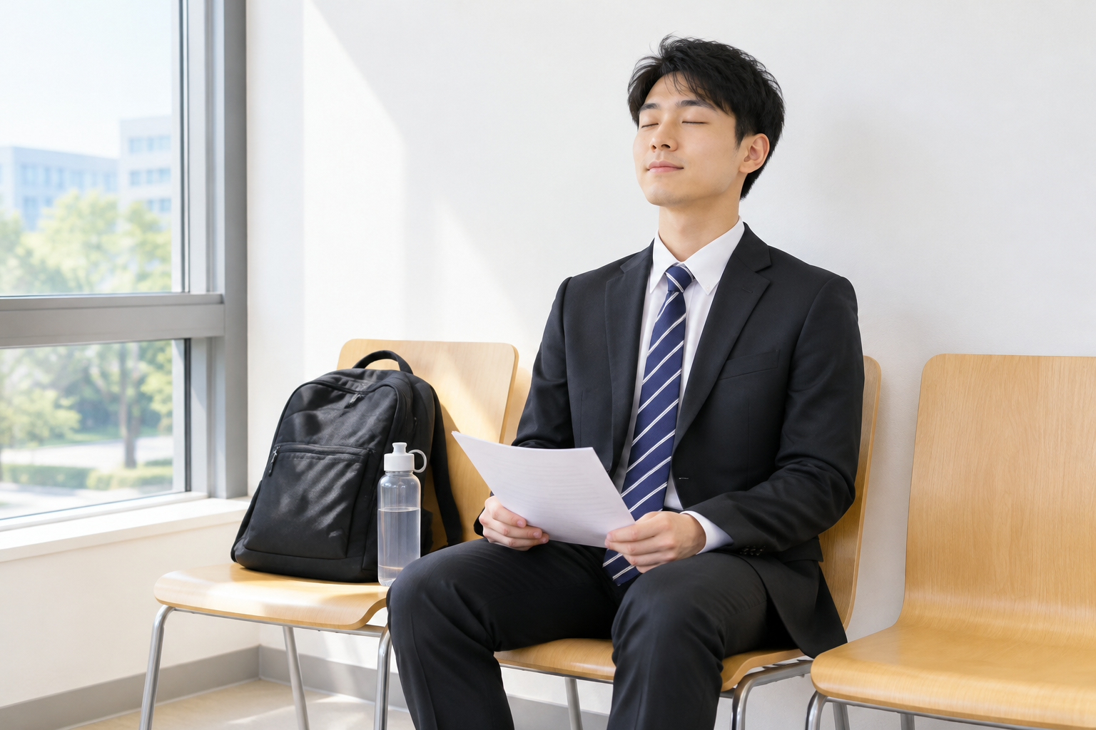 银行面试候场:坐在椅子上深呼吸,把开场第一句默念两遍