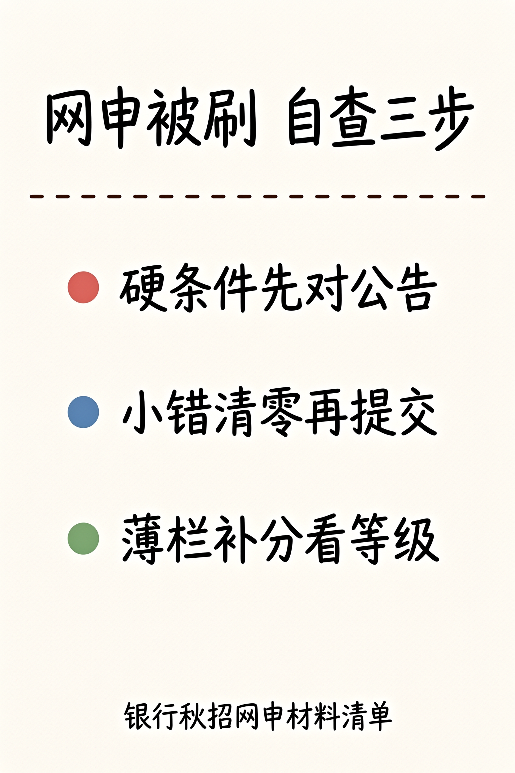 网申被刷自查三步